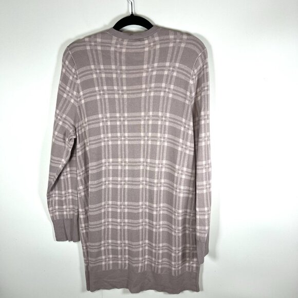 Torrid Plaid Boyfriend Cardigan Buttons Lavender Lilac Pink Women’s Plus Size 1X - Picture 7 of 9
